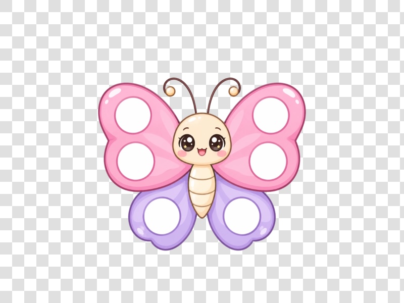 Butterfly cut out on a transparent background