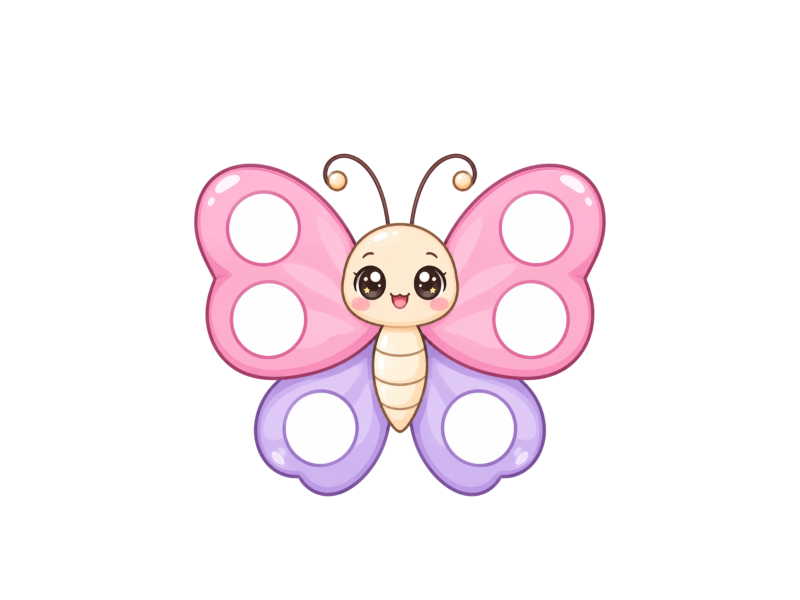 Words placed behind the butterfly